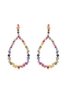 Suzanne Kalan boucles d'oreilles pendantes Princess Rainbow en or rose 18ct