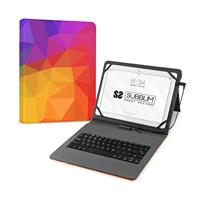 SUBBLIM Tabletbeschermhoes met micro-USB-toetsenbord, Spaans toetsenbord, van 10,1 inch tot 11 inch, magneetsluiting, USB C, compatibel met Android-apparaten (RIANGUL)