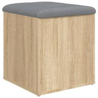 vidaXL Opbergbankje 42x42x45 cm bewerkt hout sonoma eikenkleurig