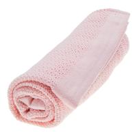 Vinter & Bloom - Filt Soft Grid Blanket ECO - Blossom Pink