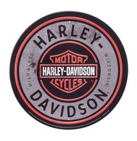 Harley-Davidson Bar & Shield Tinnen Bord Met Reliëf - 30 cm ø - thumbnail