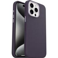 OtterBox Symmetry Series Cactus Leather MagSafe Hoes voor iPhone 15 Pro Max, schokbestendig, valbestendig, beschermende dunne hoes, 3x getest volgens militaire standaard, Purper