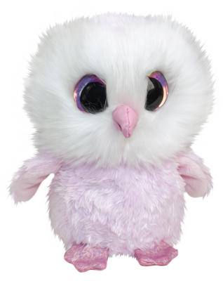 Lumo Stars knuffel Lumo Owl Pöllö roze/wit 15 cm