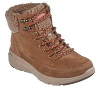 Skechers, Winterlaarzen, veterschoenen voor dames, Bruin, 36 EU