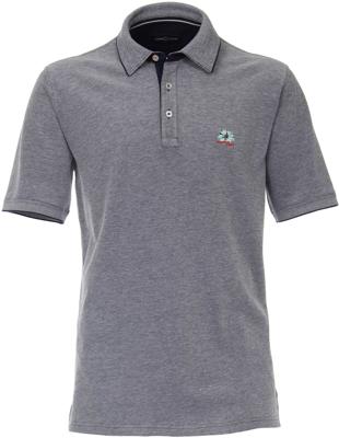 Casa Moda Poloshirt Grijs Geborduurde Bloem Pique Casa Moda Poloshirt Grijs Geborduurde Bloem Pique