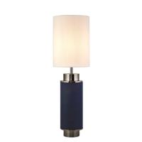 Searchlight Tafellamp Flask 72cm nikkel met vintage blauw EU59041BK