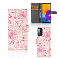 Samsung Galaxy M52 Hoesje Pink Flowers - thumbnail