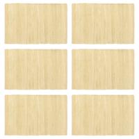vidaXL Placemats 6 st chindi 30x45 cm katoen beige