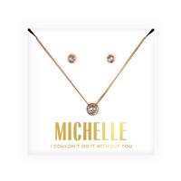 Ketting en oorbellen kadoset Couldn't Do gepersonaliseerd