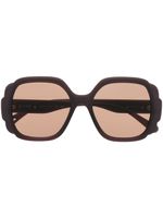 Chloé Eyewear lunettes de soleil à monture carrée - Marron