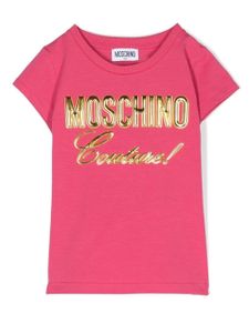 Moschino Kids t-shirt à logo imprimé - Rose