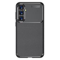 Samsung Galaxy S23 FE Beetle Koolstofvezel TPU Hoesje - Zwart - thumbnail