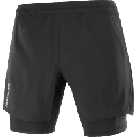 Salomon Cross twinskin shorts men - ZWART - Heren