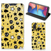 Mobiel BookCase Samsung Galaxy A20e Punk Geel - thumbnail