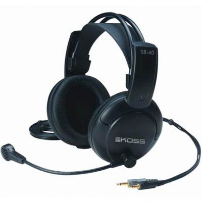 Koss SB40 hoofdtelefoon/headset Bedraad Hoofdband Oproepen/muziek Zwart Koss SB40 hoofdtelefoon/headset Bedraad Hoofdband Oproepen/muziek Zwart