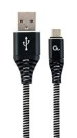 Gembird CC-USB2B-AMMBM-1M-BW USB 2.0 Micro-USB B USB A Zwart, Wit