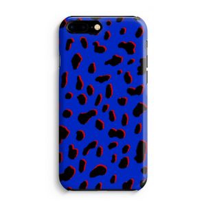 Blue Leopard: iPhone 8 Plus Volledig Geprint Hoesje