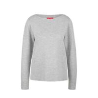 s.Oliver gemêleerde fijngebreide trui lichtgrijs
