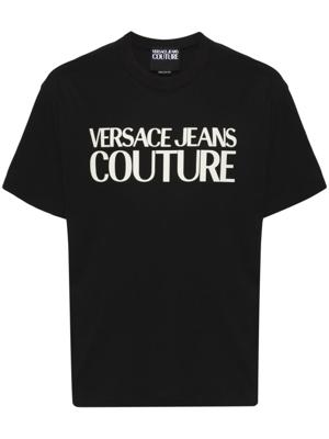 Versace Jeans Couture T-shirt met logoprint - Zwart