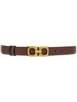 Ferragamo ceinture en cuir à boucle Gancini - Marron