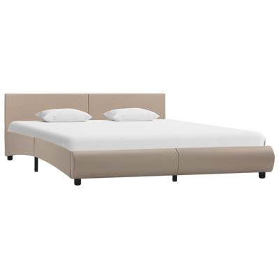 vidaXL Bedframe kunstleer cappuccino 180x200 cm vidaXL Bedframe kunstleer cappuccino 180x200 cm