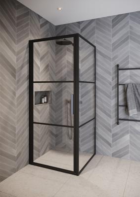 Riho Grid GB201 douchecabine 100x80cm zwart Riho Grid GB201 douchecabine 100x80cm zwart