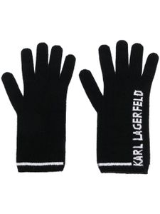 Karl Lagerfeld gants K/Essential en maille - Noir