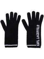 Karl Lagerfeld gants K/Essential en maille - Noir - thumbnail