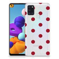 Samsung Galaxy A21s Siliconen Case Cherries