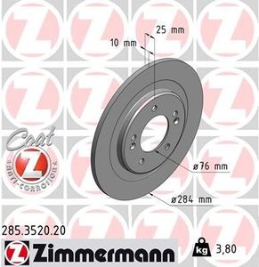 Remschijf Coat Z 285352020