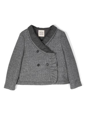 Douuod Kids Blazer met dubbele rij knopen - Zilver