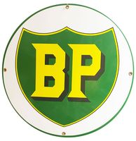 BP Logo Rond Emaille Bord 30 cm - thumbnail