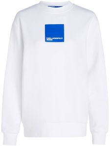 Karl Lagerfeld Jeans sweat en coton biologique à logo imprimé - Blanc