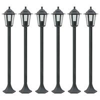 vidaXL 6x Tuinpaallamp 110 cm Aluminium Donkergroen Tuinverlichting Paallamp