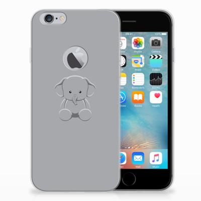Apple iPhone 6 Plus | 6s Plus Telefoonhoesje met Naam Grijs Baby Olifant