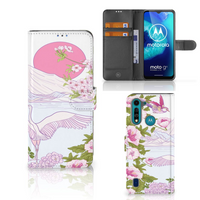 Motorola G8 Power Lite Telefoonhoesje met Pasjes Bird Standing