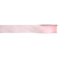 1x Roze satijnlint rollen 1 cm x 25 meter cadeaulint verpakkingsmateriaal