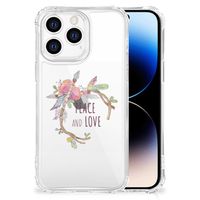 iPhone 14 Pro Stevig Bumper Hoesje Boho Text