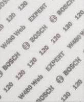 Bosch 2 x EXPERT W480 Web 1/4 handschuurblad (voor hardhout, kleur op hout, Ø 115 x 140 mm, korrel 120, professionele accessoires handschuren)