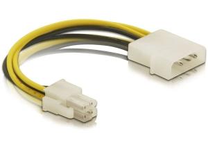 DeLOCK Cable P4 male > Molex 4pin male Multi kleuren 0,13 m