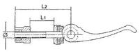 Ergotec Aluminium zadelpen snelspanhendel M6 x 55 mm - - thumbnail