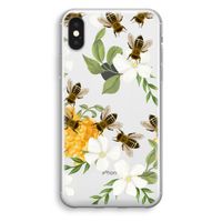 No flowers without bees: iPhone XS Transparant Hoesje