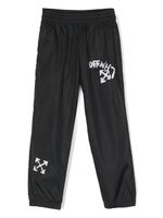 Off-White Kids pantalon de jogging à logo imprimé - Noir