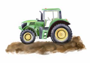 Poster - Tractor / Groen