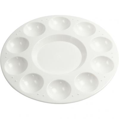 Creotime paletten Ø17 cm rond 11 vakken kunststof wit 10 stuks Creotime paletten Ø17 cm rond 11 vakken kunststof wit 10 stuks