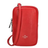 ELISA  leren dames telefoontasje schoudertasje rood