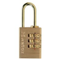 Masterlock 20mm - aluminium body with brass finish - 21mm brass plated steel shac - 620EURD - thumbnail