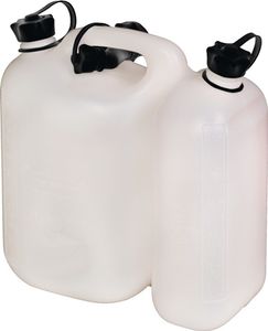 Hunersdorff Dubbele jerrycan voor brandstof | inhoud 5,5 + 3 l | natuur HDPe | L316xB145xH312mm | 1 stuk - 824900 824900