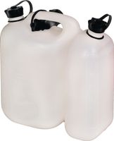 Hunersdorff Dubbele jerrycan voor brandstof | inhoud 5,5 + 3 l | natuur HDPe | L316xB145xH312mm | 1 stuk - 824900 824900 - thumbnail