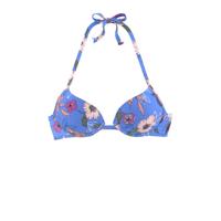 s.Oliver gebloemde push-up bikinitop blauw